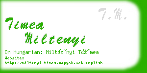 timea miltenyi business card